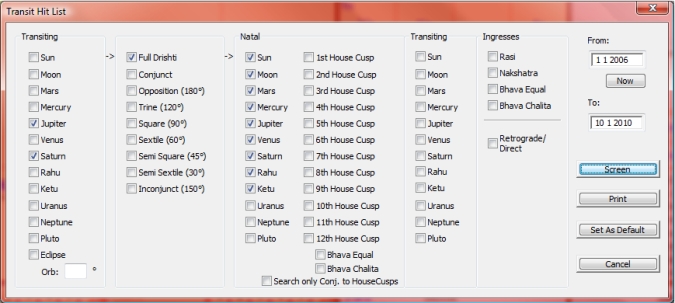 Transit Hit List